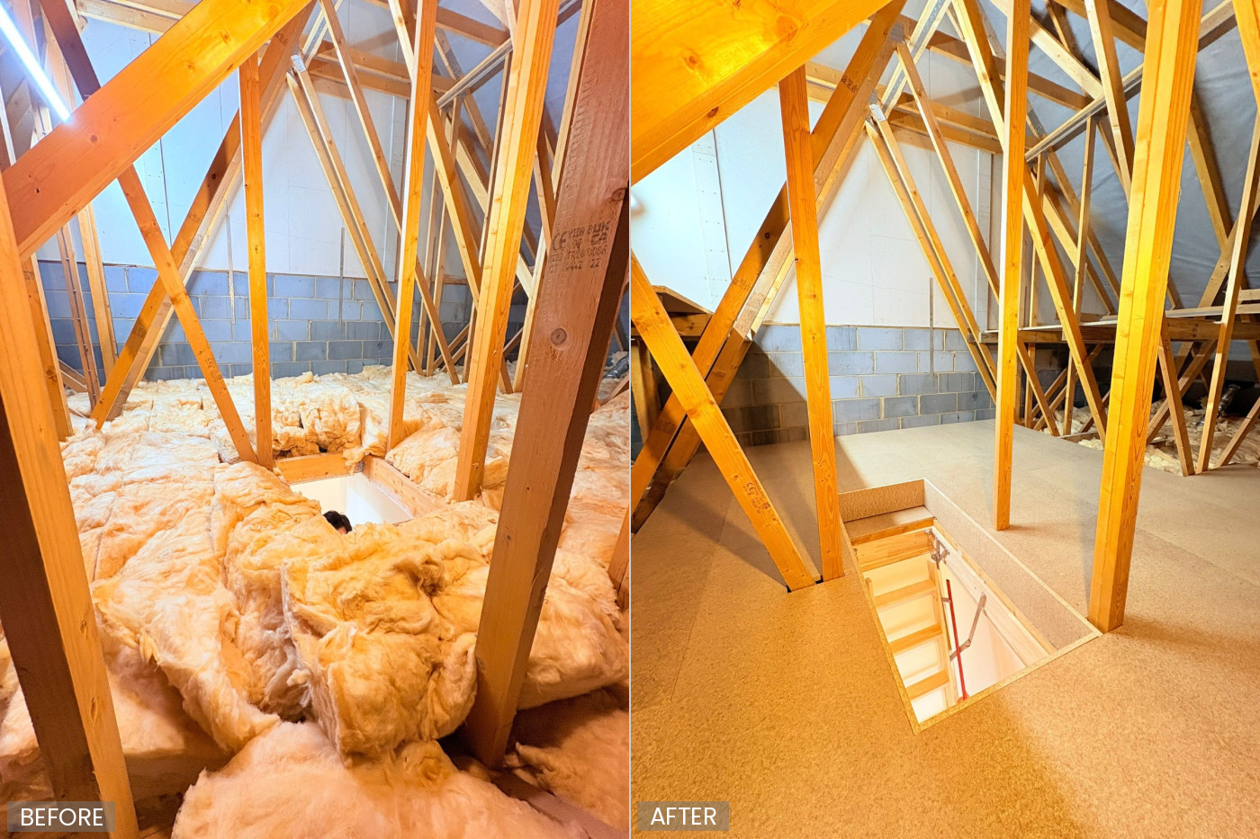Loft Boarding Before After Loft Boarding Before After